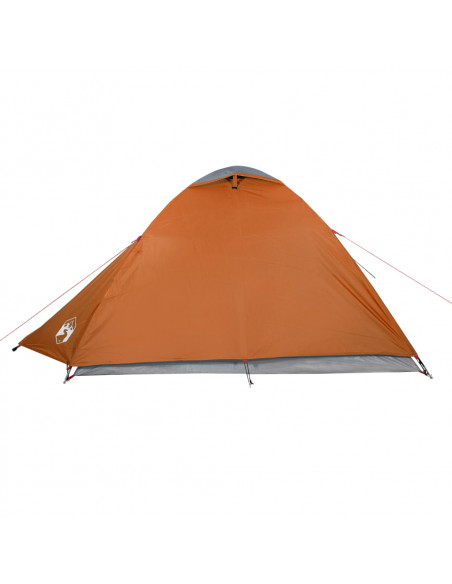 Tenda da Campeggio a Cupola 2 Persone Grigio e Arancione