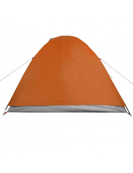 Tenda da Campeggio a Cupola 2 Persone Grigio e Arancione