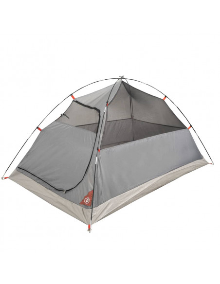 Tenda da Campeggio a Cupola 2 Persone Grigio e Arancione