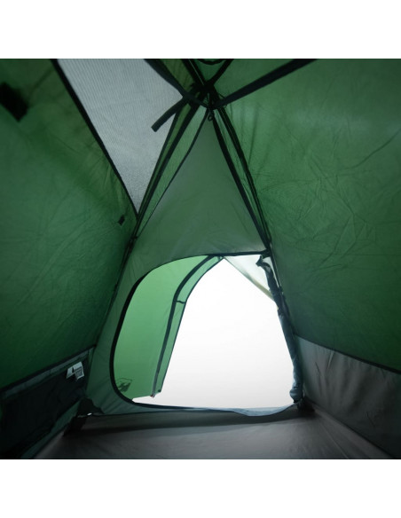 Tenda da Campeggio a Cupola per 2 Persone Verde Impermeabile