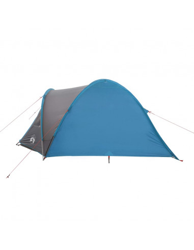 Tenda da Campeggio a Cupola per 4 Persone Blu Impermeabile