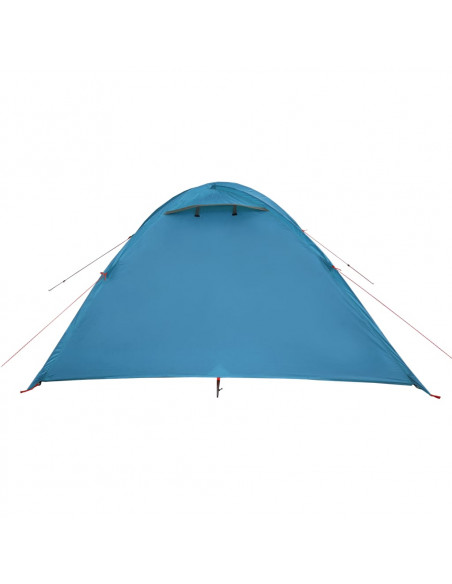 Tenda da Campeggio a Cupola per 4 Persone Blu Impermeabile