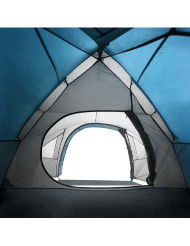 Tenda da Campeggio a Cupola per 4 Persone Blu Impermeabile