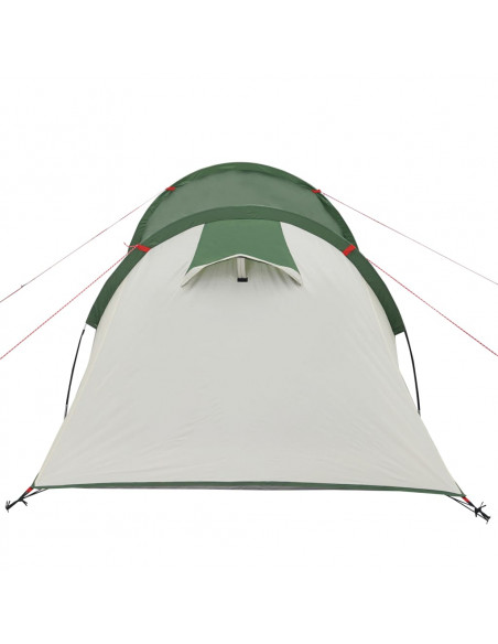 Tenda da Campeggio a Tunnel per 2 Persone Verde Impermeabile