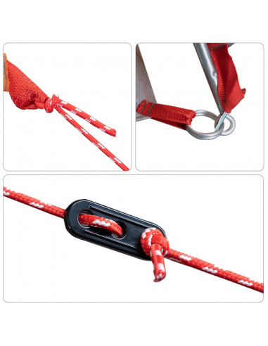 Tenda da Campeggio a Tunnel per 3 Persone Verde Impermeabile