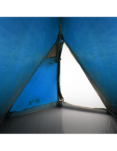 Tenda da Campeggio a Cupola per 2 Persone Blu Impermeabile