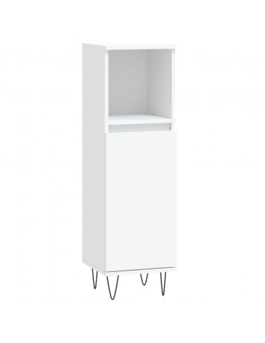 Set Mobili da Bagno 3 pz Bianco in Legno Multistrato