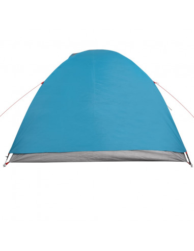 Tenda da Campeggio a Cupola per 4 Persone Blu Impermeabile