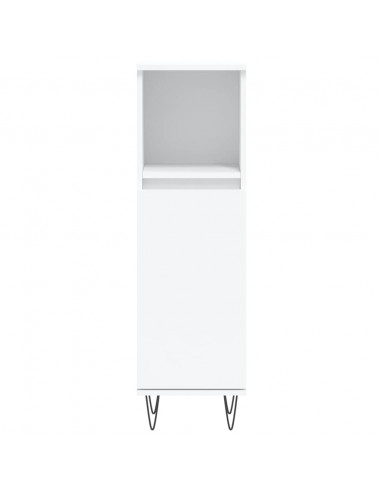 Set Mobili da Bagno 3 pz Bianco in Legno Multistrato