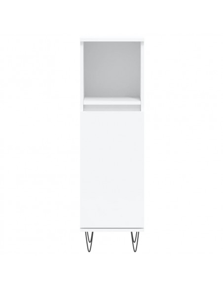 Set Mobili da Bagno 3 pz Bianco in Legno Multistrato