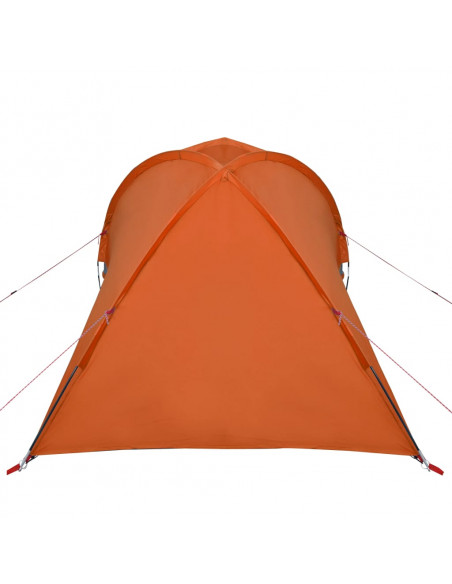 Tenda da Campeggio a Cupola 2 Persone Grigio e Arancione