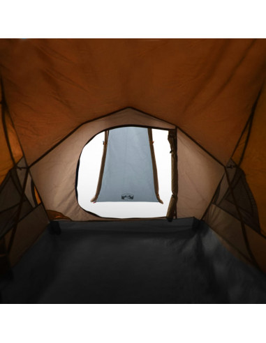 Tenda da Campeggio a Cupola 2 Persone Grigio e Arancione