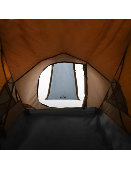 Tenda da Campeggio a Cupola 2 Persone Grigio e Arancione