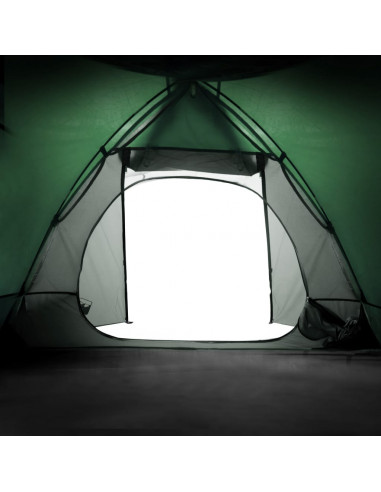 Tenda da Campeggio a Cupola per 2 Persone Verde Impermeabile