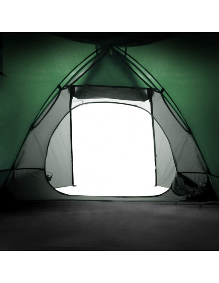 Tenda da Campeggio a Cupola per 2 Persone Verde Impermeabile
