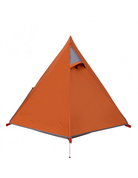 Tenda da Campeggio a Cupola 2 Persone Grigio e Arancione