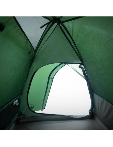 Tenda da Campeggio a Cupola per 4 Persone Verde Impermeabile