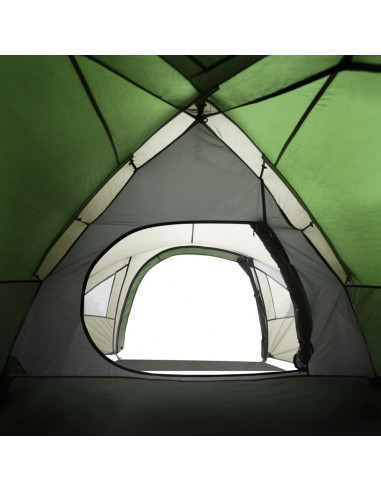 Tenda da Campeggio a Cupola per 4 Persone Verde Impermeabile