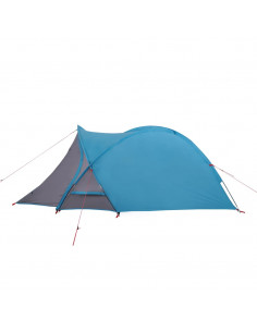 Tenda da Campeggio a Cupola per 2 Persone Blu Impermeabile 2
