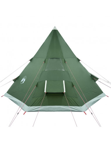 Tenda da Campeggio Tipi per 4 Persone Verde Impermeabile