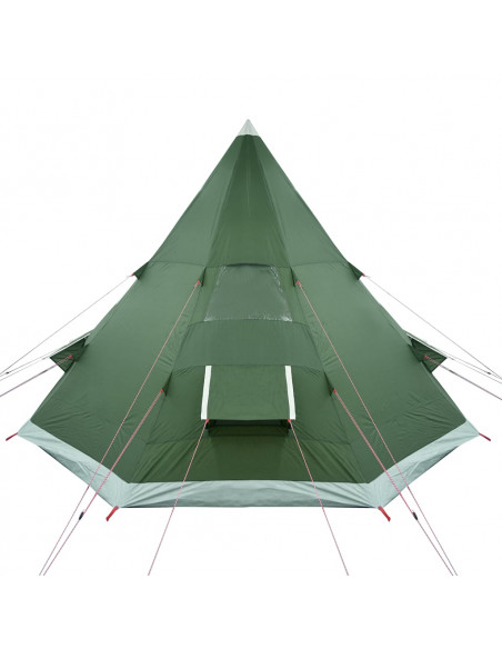 Tenda da Campeggio Tipi per 4 Persone Verde Impermeabile