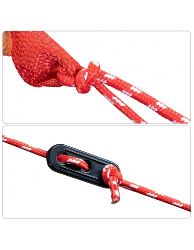 Tenda Campeggio Tipi 4 Persone Grigio/ Arancione Impermeabile