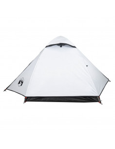 Tenda Campeggio a Cupola 2 Persone Bianca Tessuto Oscurante 2