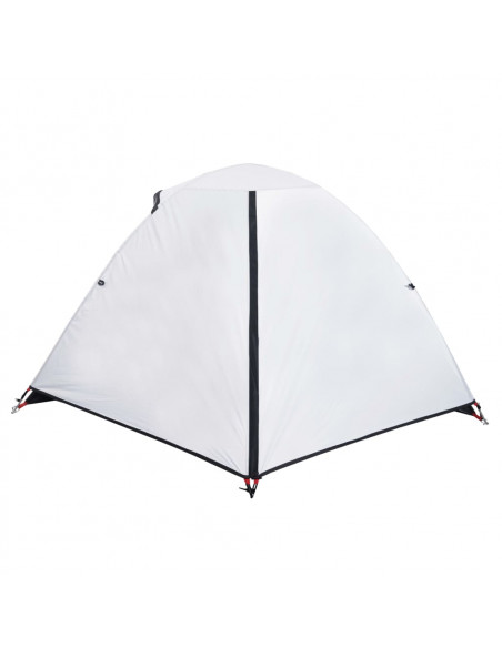 Tenda Campeggio a Cupola 2 Persone Bianca Tessuto Oscurante
