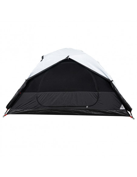 Tenda Campeggio a Cupola 2 Persone Bianca Tessuto Oscurante