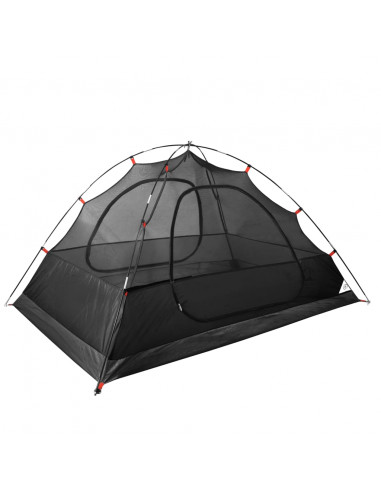 Tenda Campeggio a Cupola 2 Persone Bianca Tessuto Oscurante