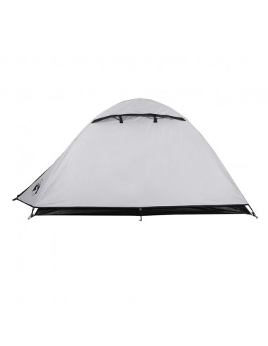 Tenda Campeggio a Cupola 2 Persone Bianca Tessuto Impermeabile