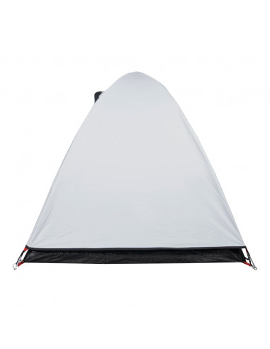 Tenda Campeggio a Cupola 2 Persone Bianca Tessuto Impermeabile