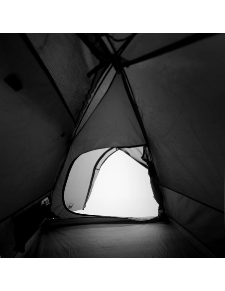 Tenda Campeggio a Cupola 2 Persone Bianca Tessuto Impermeabile