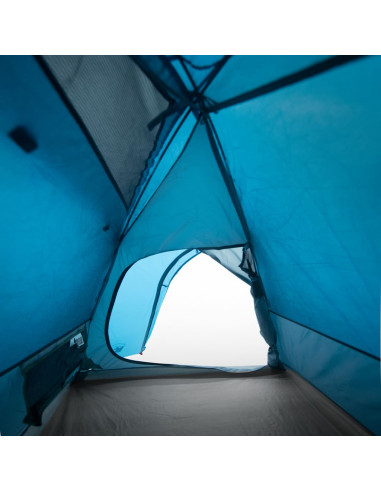 Tenda da Campeggio a Cupola per 2 Persone Blu Impermeabile