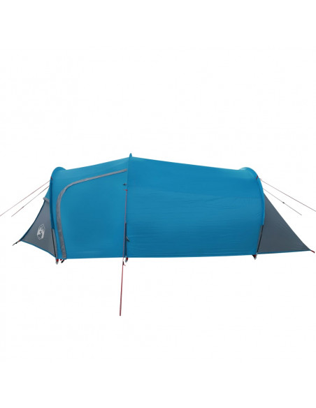 Tenda da Campeggio a Tunnel per 2 Persone Blu Impermeabile
