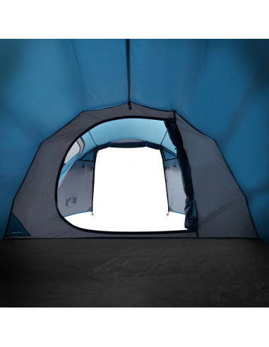 Tenda da Campeggio a Tunnel per 2 Persone Blu Impermeabile