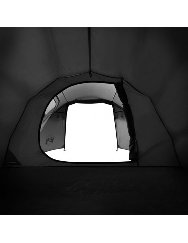 Tenda Campeggio a Tunnel 3 Persone Bianca Tessuto Impermeabile