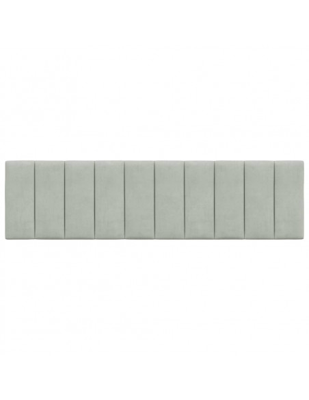 Cuscino Testiera Grigio Chiaro 180 cm in Velluto