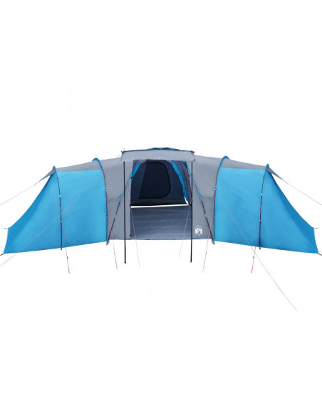 Tenda da Campeggio a Cupola per 12 Persone Blu Impermeabile