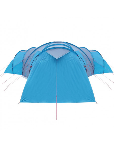 Tenda da Campeggio a Cupola per 12 Persone Blu Impermeabile