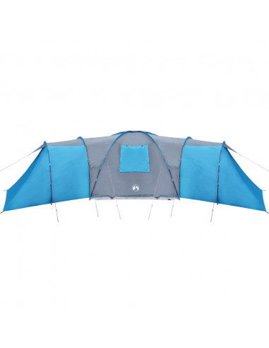 Tenda da Campeggio a Cupola per 12 Persone Blu Impermeabile