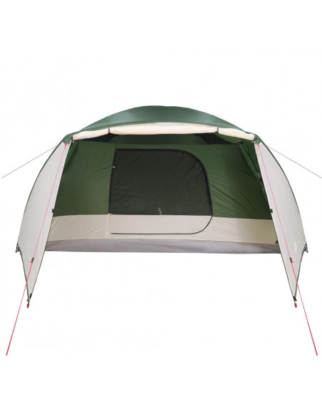Tenda da Campeggio con Portico per 4 Persone Verde Impermeabile