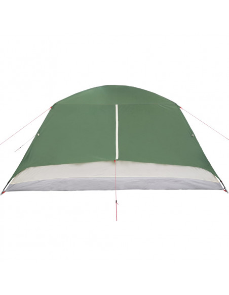 Tenda da Campeggio con Portico per 4 Persone Verde Impermeabile