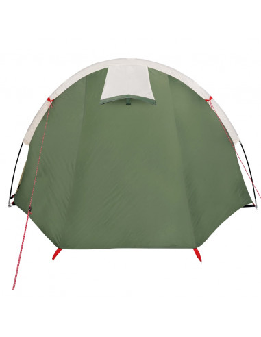 Tenda da Campeggio a Tunnel per 4 Persone Verde Impermeabile
