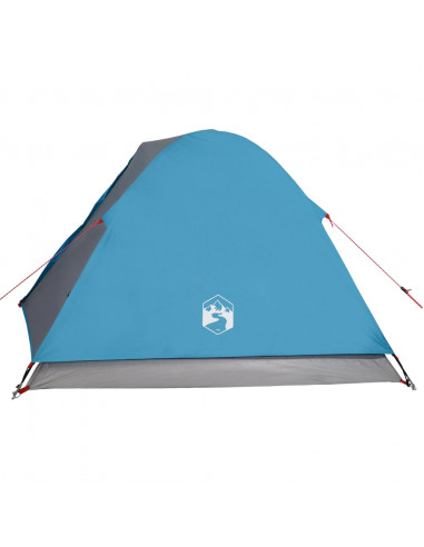 Tenda da Campeggio a Cupola per 3 Persone Blu Impermeabile