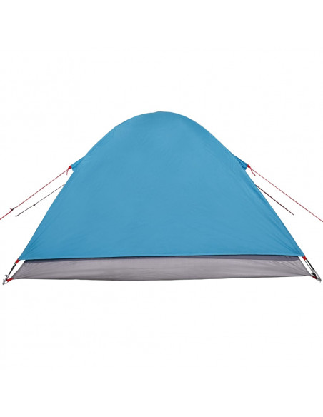Tenda da Campeggio a Cupola per 3 Persone Blu Impermeabile