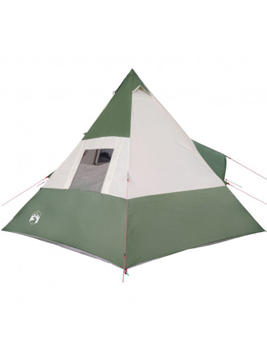 Tenda da Campeggio Tipi per 7 Persone Verde Impermeabile