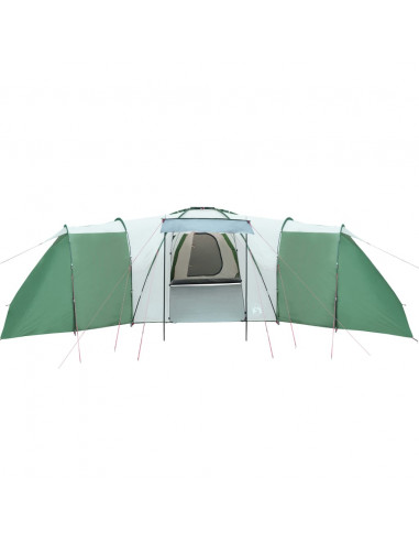 Tenda da Campeggio a Cupola per 12 Persone Verde Impermeabile