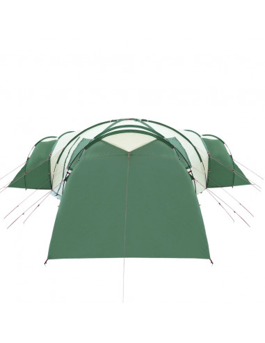 Tenda da Campeggio a Cupola per 12 Persone Verde Impermeabile
