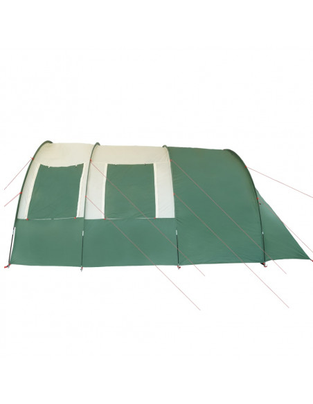 Tenda da Campeggio a Tunnel per 4 Persone Verde Impermeabile